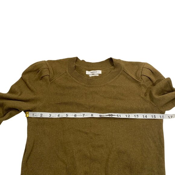 Isabel Marant Étoile Klea Sweater S Olive Wool blend pleated padded shoulder - Picture 11 of 15
